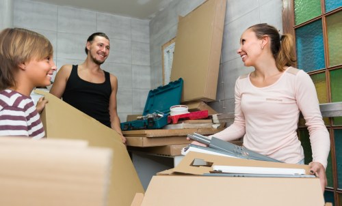 Packing boxes and moving supplies for a home move in Teddington